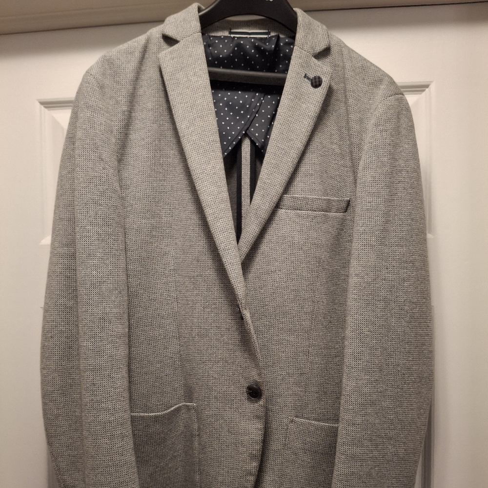 Classic Grey Houndstooth Men's Blazer